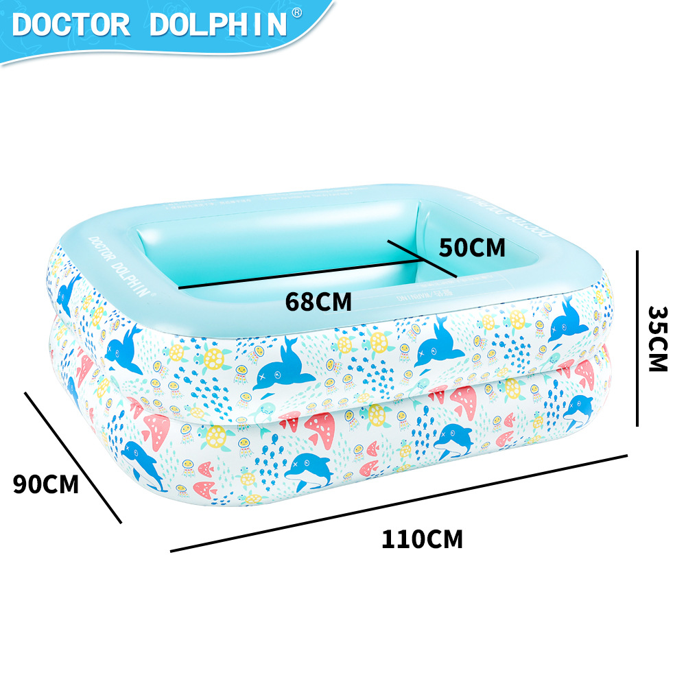Doctor delfín piscina inflable para niños piscina inflable de tres capas piscina doméstica para niños piscina de olas piscina inflable
