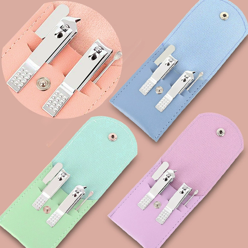 Новые кусачки для ногтей из нержавеющей стали, набор из 4 предметов, складные маникюрные кусачки для ногтей, бытовые кусачки для ногтей, набор инструментов для маникюра