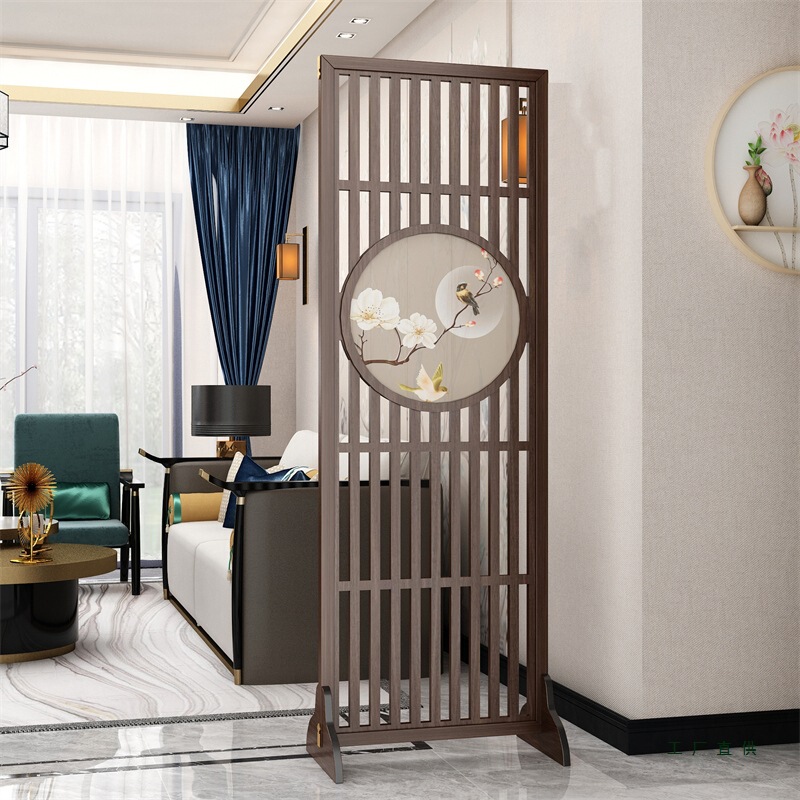 2025 New Style Screen Partition Simple Living Room Folding Mobile Solid Wood Bedroom Home Room Entrance Facing the Door