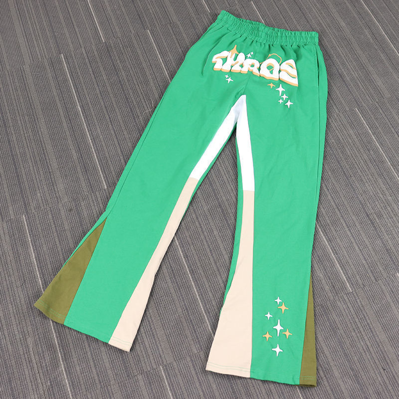 Men's Clothing New Men's And Women's Elastic Loose Trousers Casual Sports Pants Fashionable Bell Bottom Pants_voghion.com