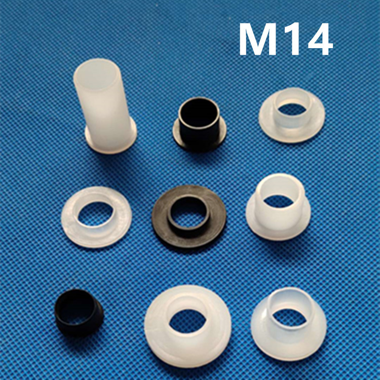 M14尼龙垫圈台阶凹凸法兰垫片螺丝密封绝缘垫空心堵头塑料肩垫