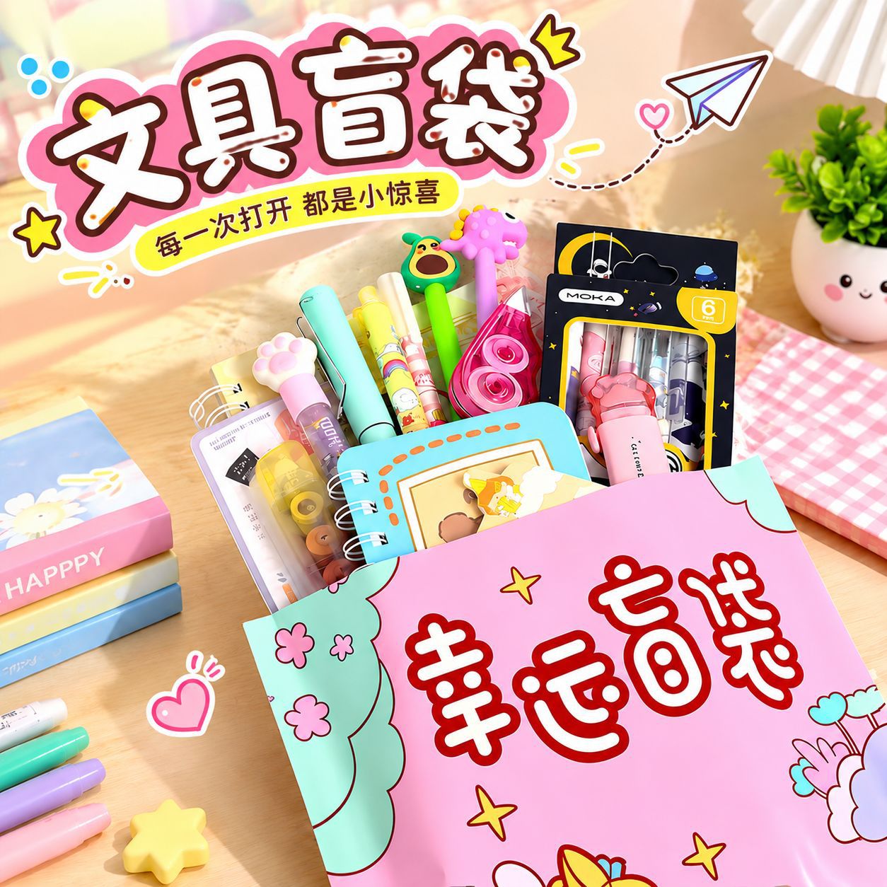 Student stationery surprise blind bags, student reward gifts, school supplies, gifts for elementary school students, and souvenirs.