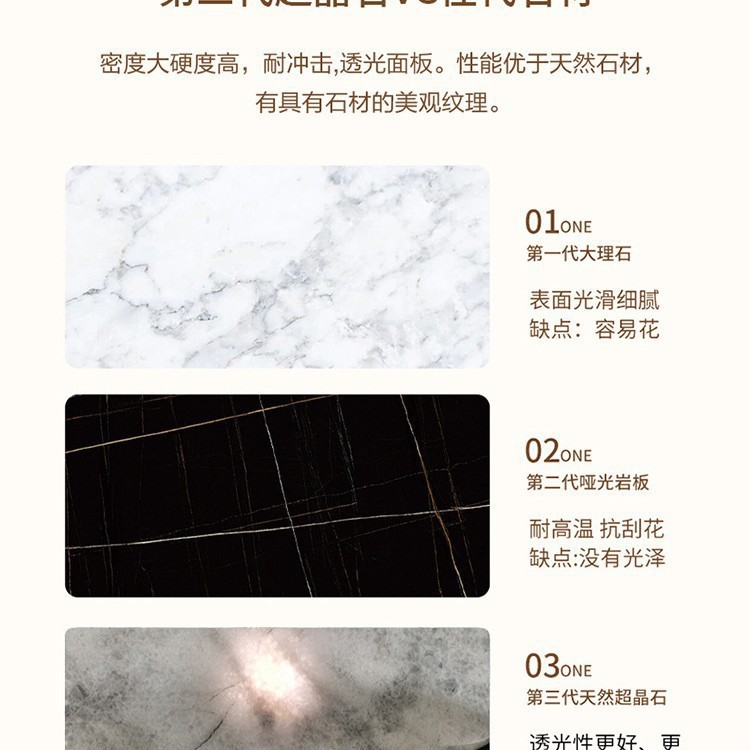 大理石餐桌加厚圆桌轻奢高端现代简约超晶石家用转盘餐桌椅组合套|undefined