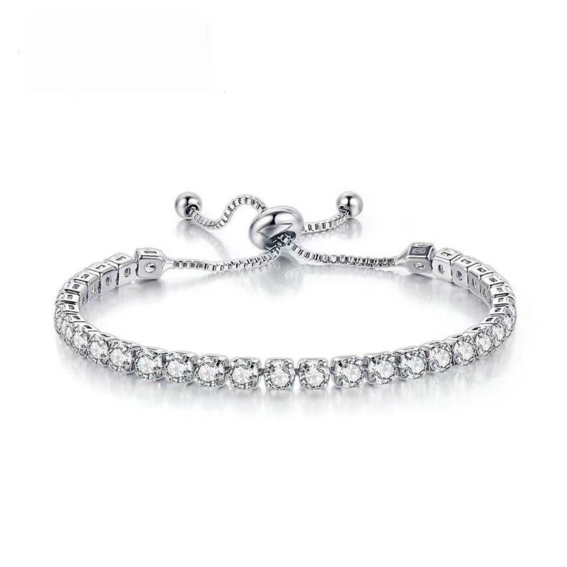 Herre tennisarmbånd i titaniumstål med moissanite_voghion.com