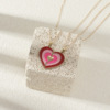 Fashionable pendant for beloved, necklace, metal chain for St. Valentine's Day, European style, Birthday gift, wholesale