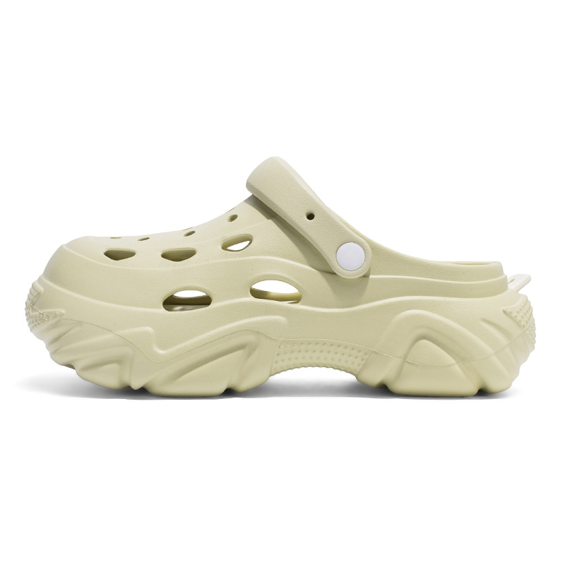 Verano transfronterizo nueva tendencia nueva pareja estilo suela gruesa hogar dos zapatos con agujeros zapatos de jardín casuales antideslizantes