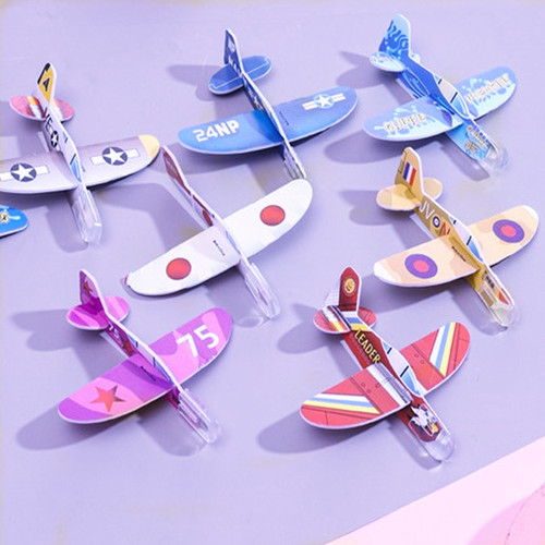 Magic Hand Throwing Boomerang DIY Foam Assembly Airplane Model Parent-Child Interactive Toy Gift