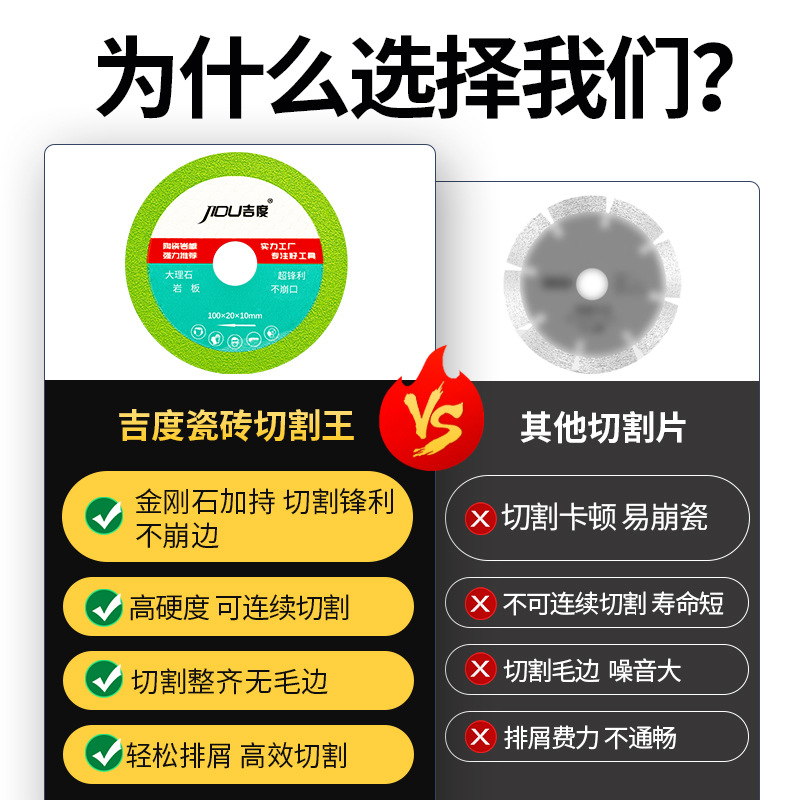 钎焊金刚石岩板切割片大理石瓷砖玉石玻璃角磨机锯片锋利W18