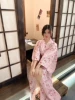 Kimono No. 5 comes with a simple girdle and fan (bow tie, inner outfit is photographed separately)