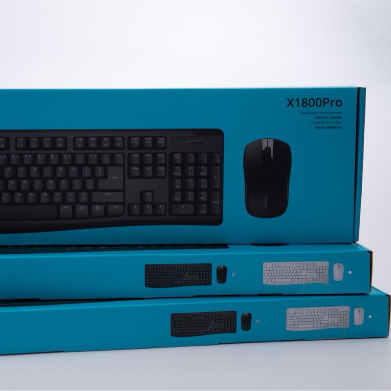 Rapoo X1800PRO Wireless 2.4G104-key Full-size Keyboard and Mouse Set Desktop Computer Notebook