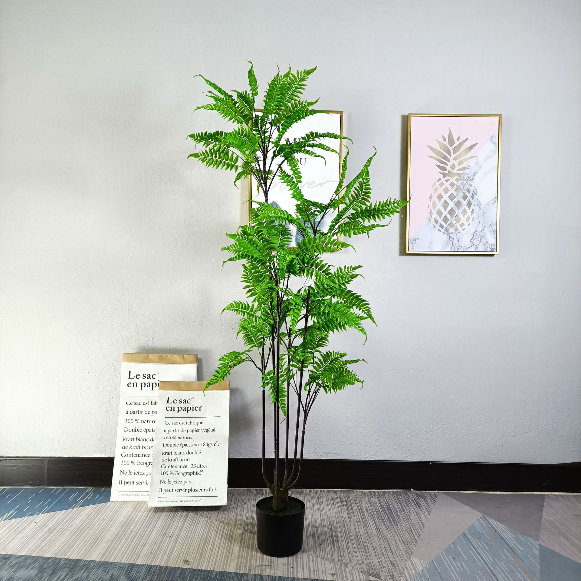 Helecho persa artificial, helecho persa artificial, helecho persa artificial, helecho falso artificial, helecho persa en maceta