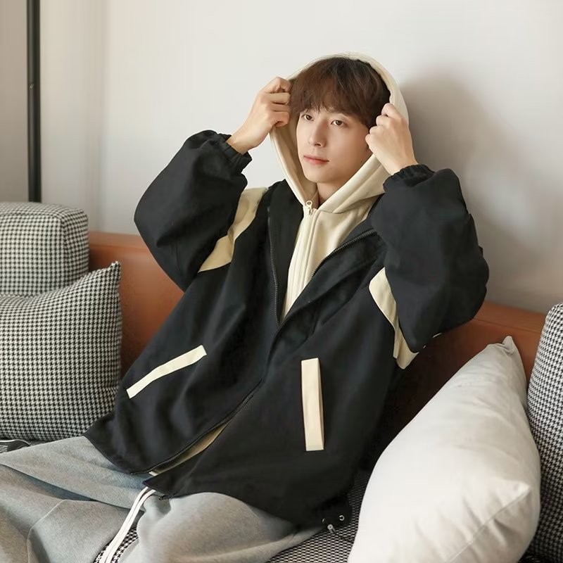 Primavera y otoño versión coreana 2024 chaqueta de moda para hombres chaqueta casual de marca de moda para hombres