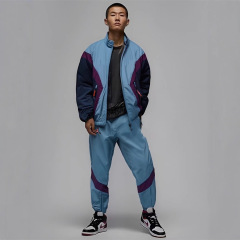 欧美潮流刺绣字母INS网红款拼接撞色运动校服风衣夹克冲锋衣套装