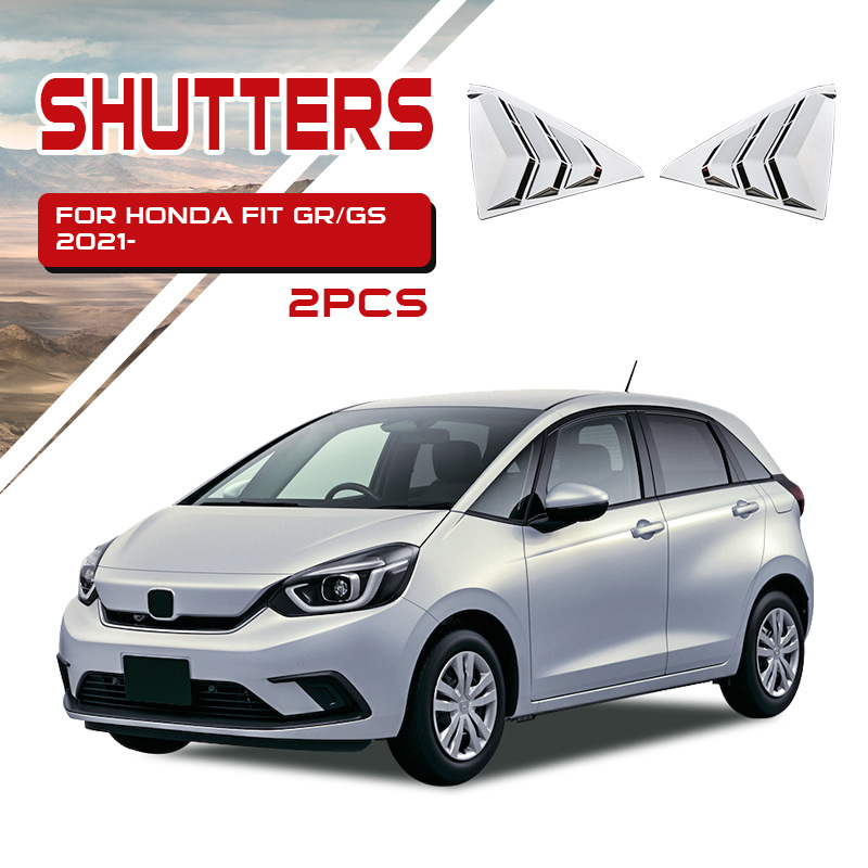 TXR es adecuado para Honda Fit fit modificación de coche ventana de coche persianas galvanizadas especiales accesorios de decoración de guerrero negro