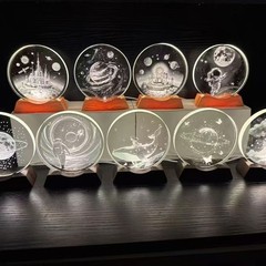 企業記念日ビジネスギフトクリスタルナイトライトクリエイティブ記念日ビジネス雰囲気装飾品お土産 3D ランプ