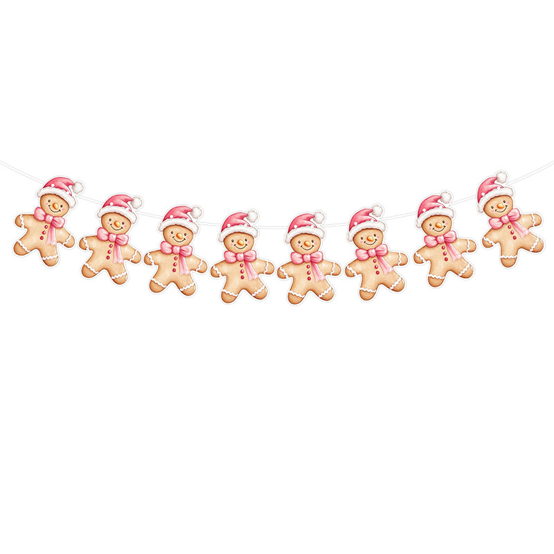 クリスマス新製品クリスマスデコレーションフラッグ水平クリスマスパーティーフラッグフラワーアンビエントレイアウト小道具|undefined