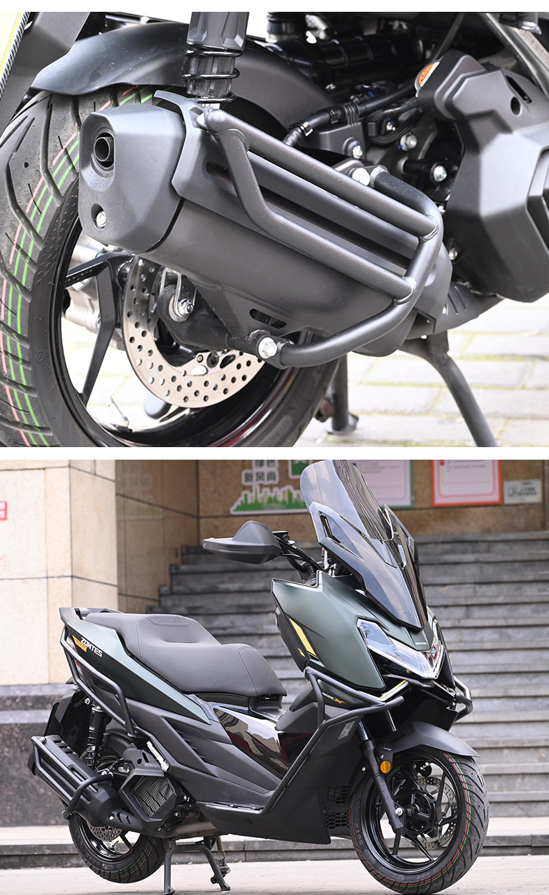 Suitable for Shengshi 150X Bumper Anti-Collision and Anti-Fall Protection Bars, Scooter Front and Rear Protection Bars, Exhaust Bar Modification Accessories