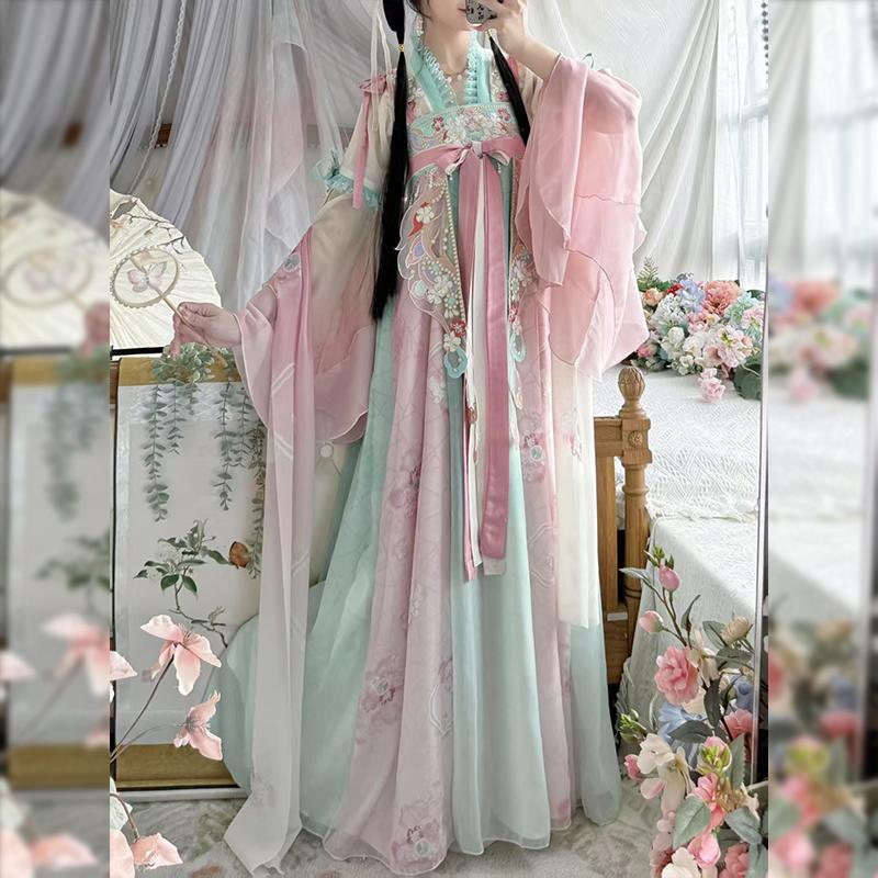 Qingyue Original Qi Xiong Ruqun Hanfu for Women 2026 New Spring/Summer Improved Heavy Embroidery Tang Style Fairy-Like Ancient Costume