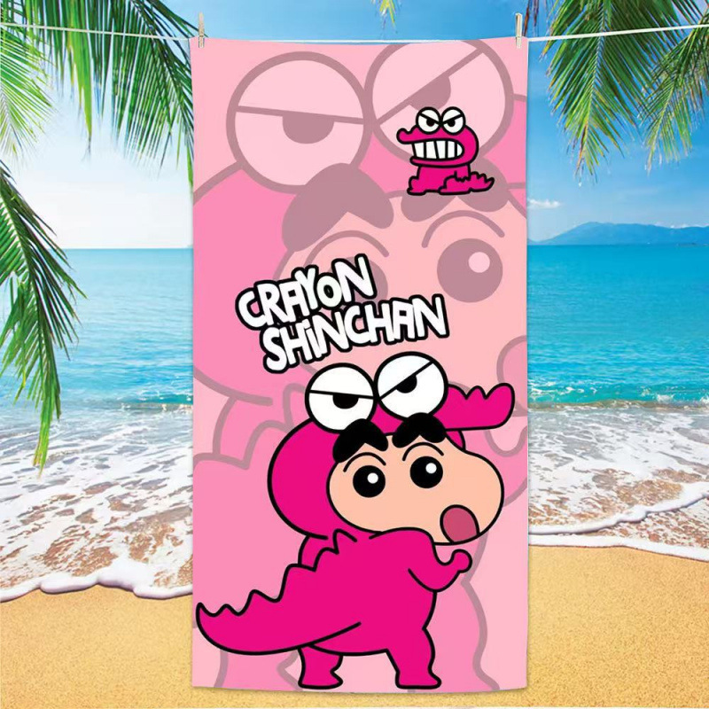 Xiaoxin~Microfiber Adult Bathing and Swimming Kidsren's Cartoon Bath Towel Travel Portable Beach Towel