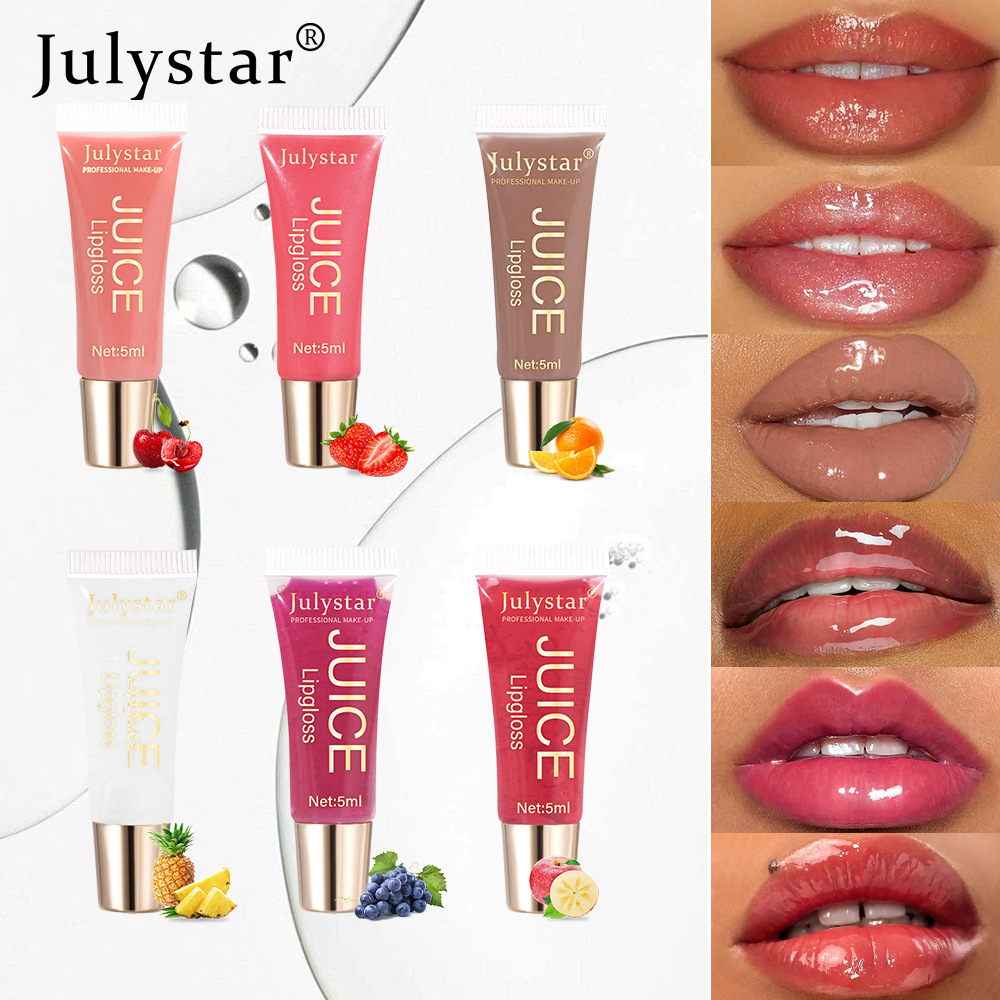 Julystar's best-selling Hydrating Lip Gloss with fruity flavor, long-lasting moisturizing and hydrating soft tube lip gloss set undefined