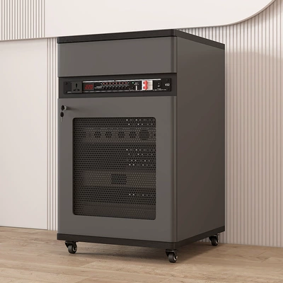 Electric car big tripod – Power Amplifier Cabinet - bk01-gray-12u-solid-wood-board