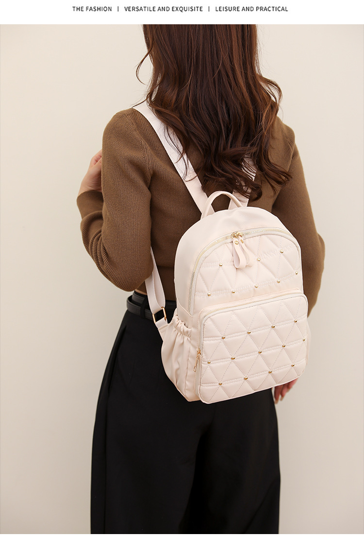 Classic Style Style Waterproof 17 Inch Solid Color Daily Women's Backpack