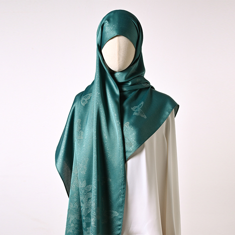 Sciarpa da donna estiva double face, versatile, con stampa, design semplice, accessorio per capospalla._voghion.com