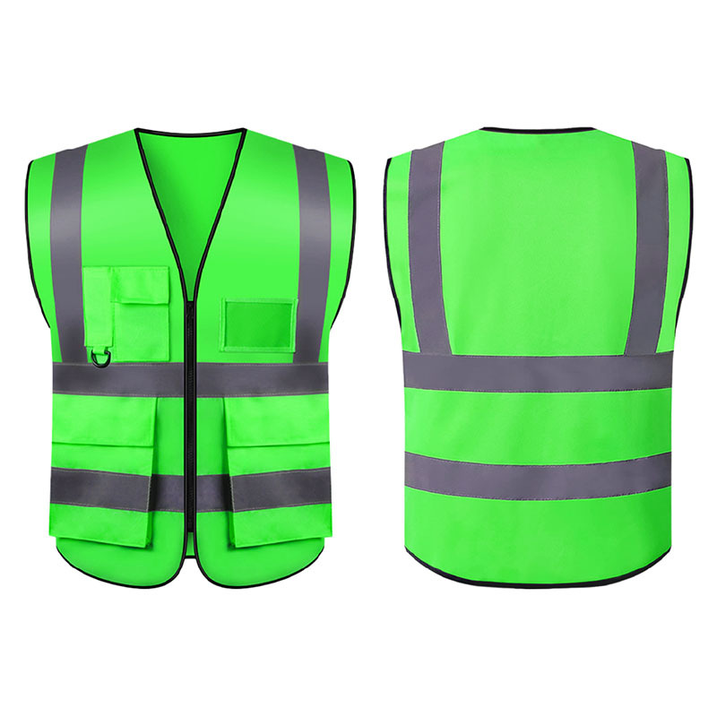 Chaleco de Seguridad Reflectante Multibolsillos para Construcción y Tráfico