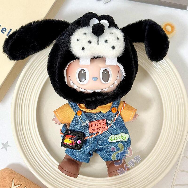 labubu3.0娃衣拉布布一代二代坐坐派对搪胶挂件可爱动物衣服17cm|undefined
