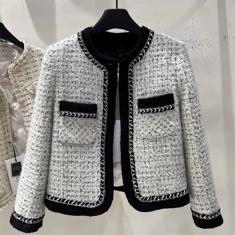 Зимняя стёганная пуховка в французском стиле, стиль Chanel, для подростков, с увеличенной толщиной