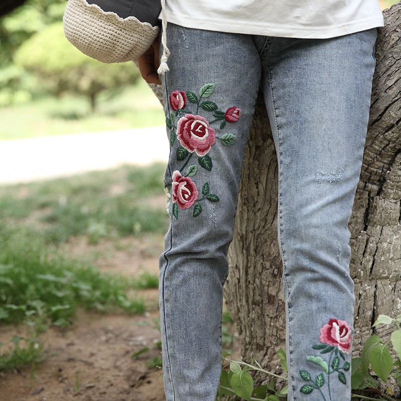 Paquete de material de bricolaje bordado a mano Lu bordado principiante autobordado pareja camiseta pantalones de manga corta regalo bordado creativo