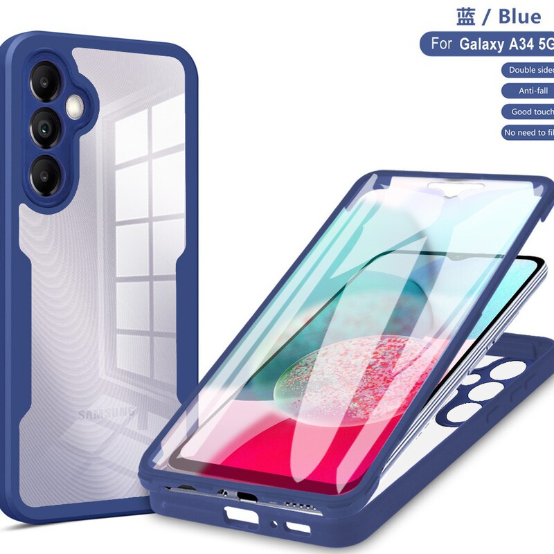 Qicai 360 all-inclusive Samsung S24Ultra phone case A54 shell film integrated A34 anti-fall A03 protective cover Qicai 360 all-inclusive Samsung S24Ultra phone case A54 shell film integrated A34 anti-fall A03 protective cover