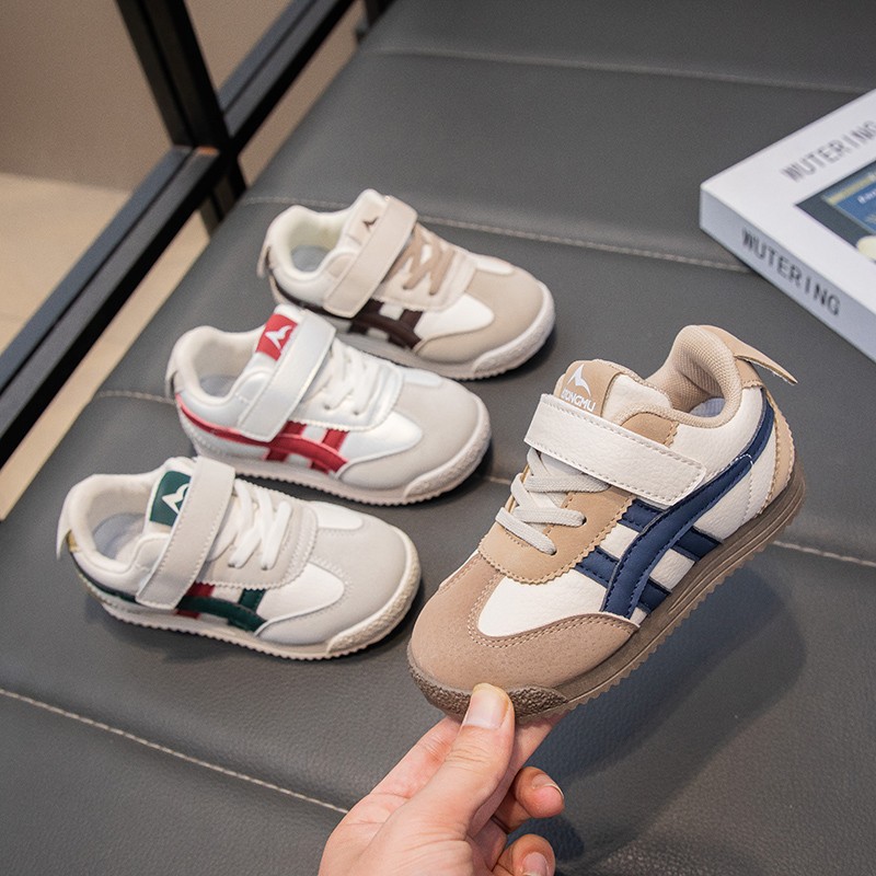 2025 Spring New Children's Sports Shoes, Children's Leather Surface Soft Sole Casual Board Shoes, Korean Style Unisex Children's Casual Shoes