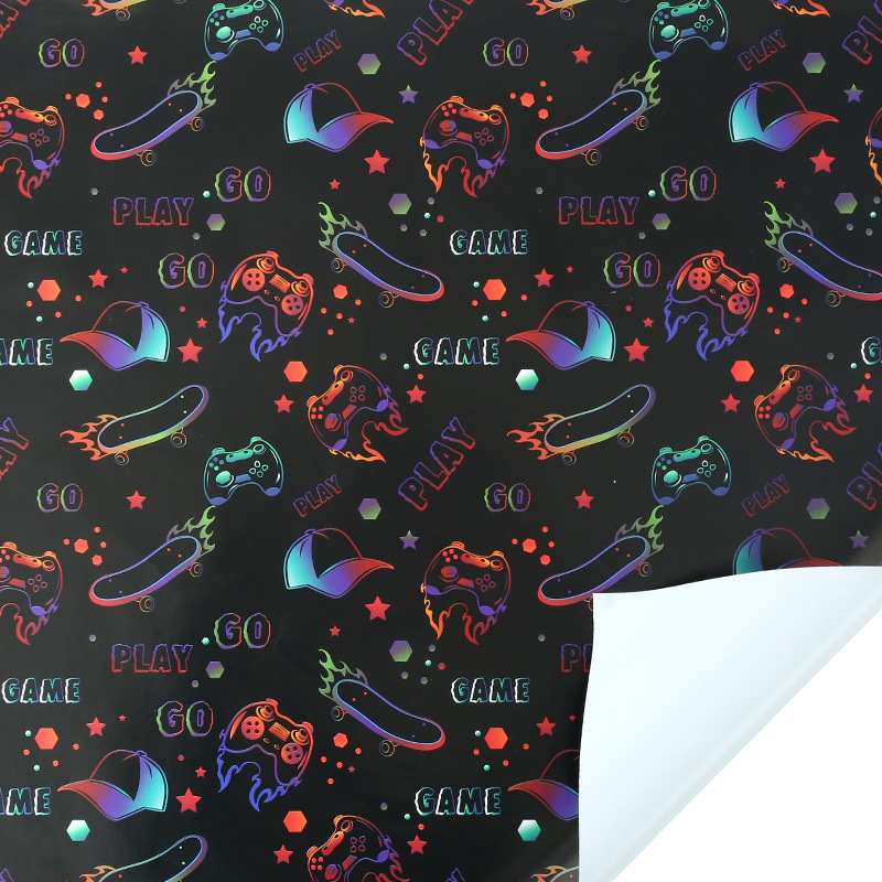 Papel de regalo de dibujos animados para consolas de videojuegos, el más vendido de Amazon, regalo de cumpleaños, papel de regalo hecho a mano, papel de regalo de dibujos animados.