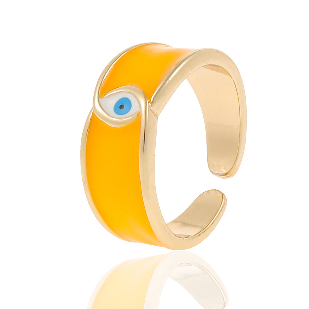 Fashion Geometric Eye Copper Open Ring Plating Copper Rings