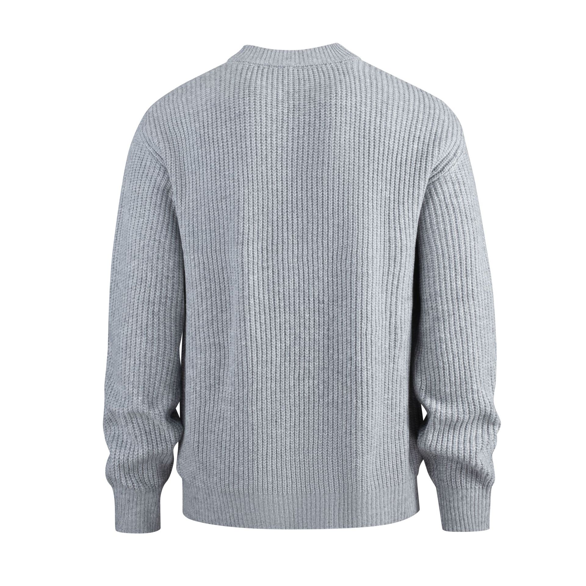 Pull homme à col en V boutonné - Pull en maille coupe ample rétro pour l'automne et l'hiver (Noir/Gris, S/M/L/XL)_voghion.com