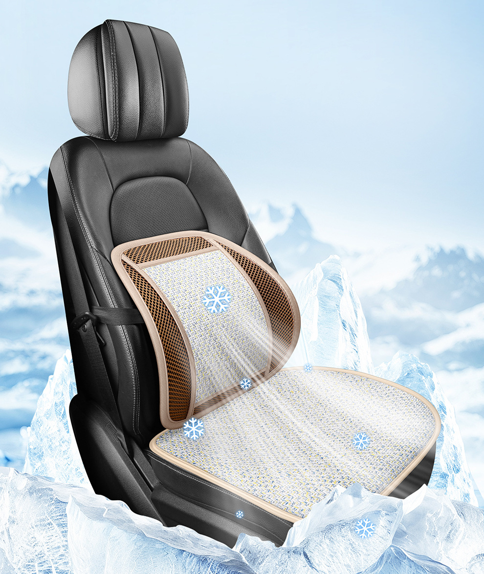 Summer Car Lumbar Support Cushion Breathable Office Seat Massage Lumbar Cushion Waist Support Car Backrest Cushion