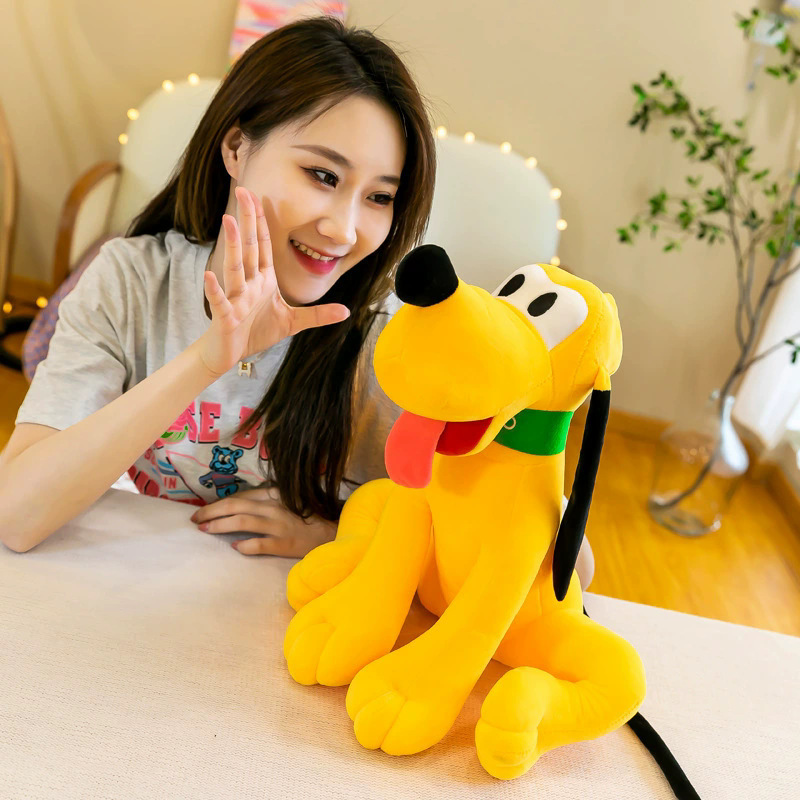 漫画の形の小さな黄色い犬人形ぬいぐるみ卸売かわいいプルート大きな耳枕はさみギフト|undefined