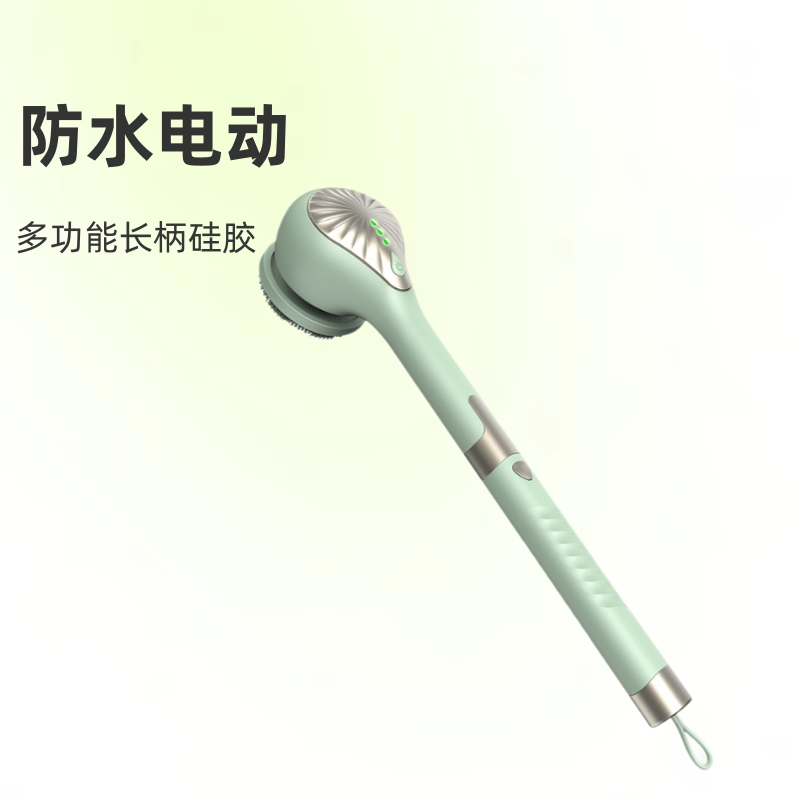 Cepillo de baño eléctrico impermeable multifuncional mango largo cepillo de baño de silicona cepillo de baño automático cepillo de espalda cepillo de baño reemplazo de cabello