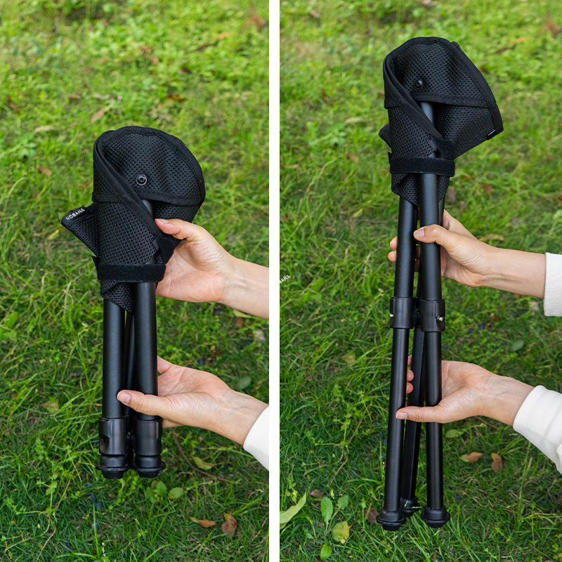 NOBANA al aire libre gran triángulo taburete de aleación de aluminio portátil de pesca de tres patas silla plegable banco de camping picnic Maza
