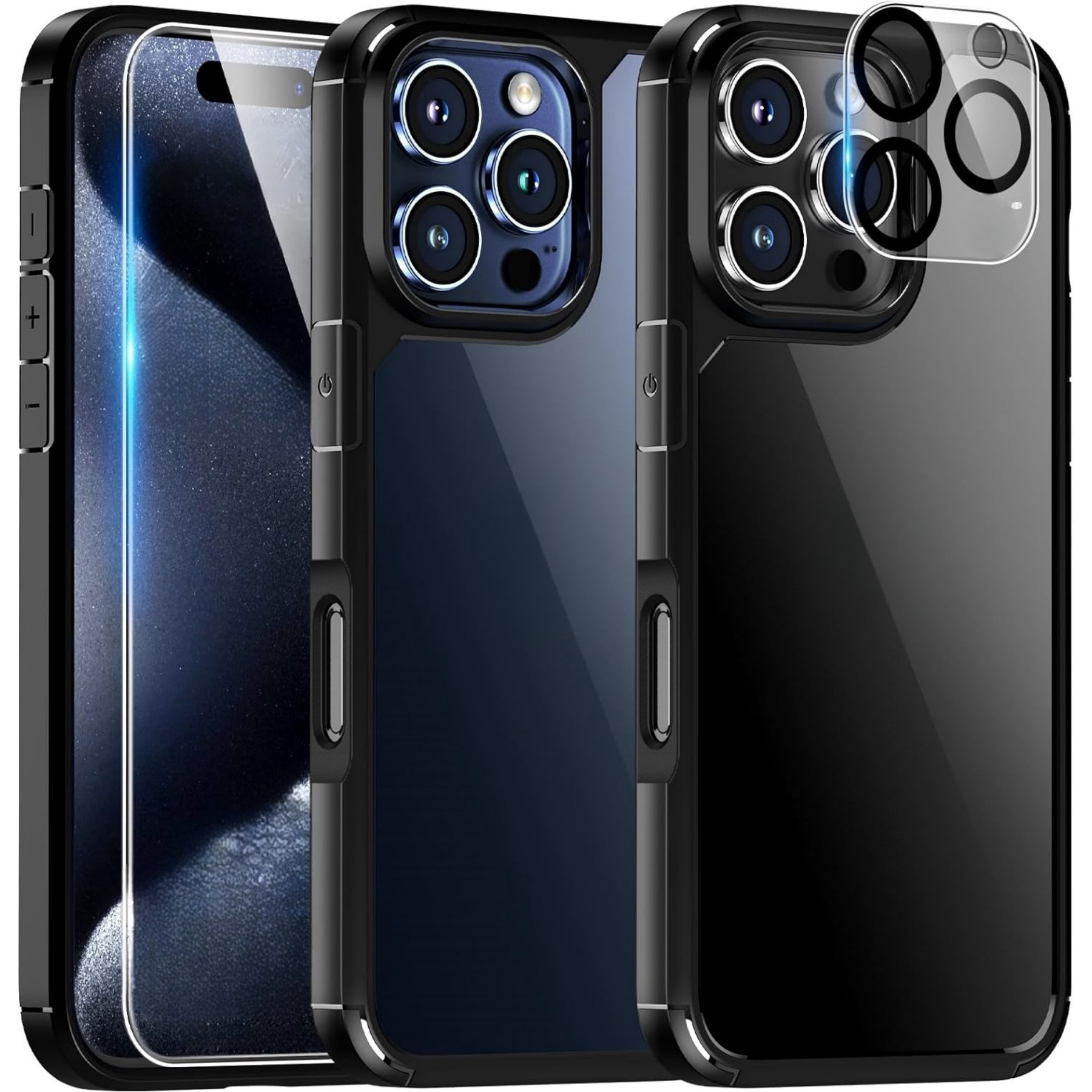 Juego de carcasa para teléfono móvil iPhone16 Apple 16 película templada película para lentes Amazon Tauri para 16promax