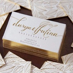 黒ボール紙、金縁を金メッキするティッシュペーパー、エンボス加工の高級名刺、特殊紙名刺、エンボス加工名刺