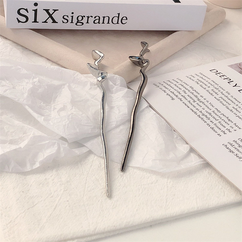 Nuevo estilo chino simple y moderno clip de cabello de metal de viento frío de alto nivel para mujeres de verano clip de cabello de estilo antiguo cheongsam clip de cabello