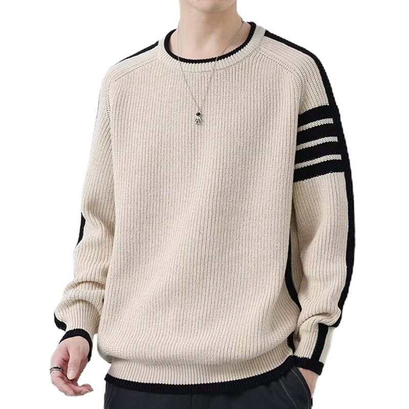 Explosiones transfronterizas de tamaño europeo de cuatro barras a rayas camiseta de punto suéter hombre alto nivel TB fábrica de negocios al por mayor