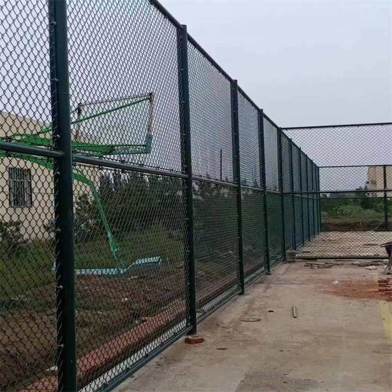 球场包塑勾花围网 运动场菱形围栏 涂塑勾花网热镀锌勾花小区围栏