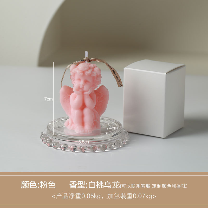 小天使香薰蜡烛浪漫创意生日伴手礼香氛桌面装饰摆件跨境造型蜡烛|undefined