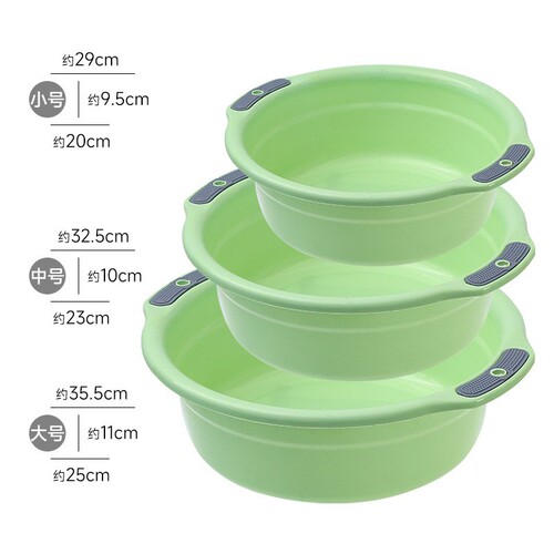 Home Face Basin with Thickened Adult Plastic Laundry Basin with Two Ears Baby Foot Basin Kitchen Vegetable Wash Basin Plastic Face Basin