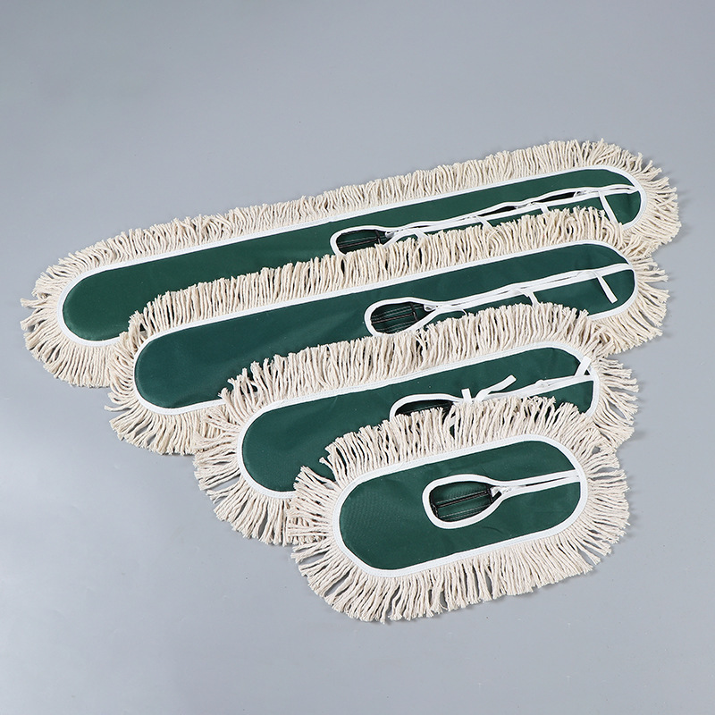 Factory Direct Sale Dust Mop Mop Head Flat Mop Dark Green 40/60/80/90/110cm Floor Cleaning