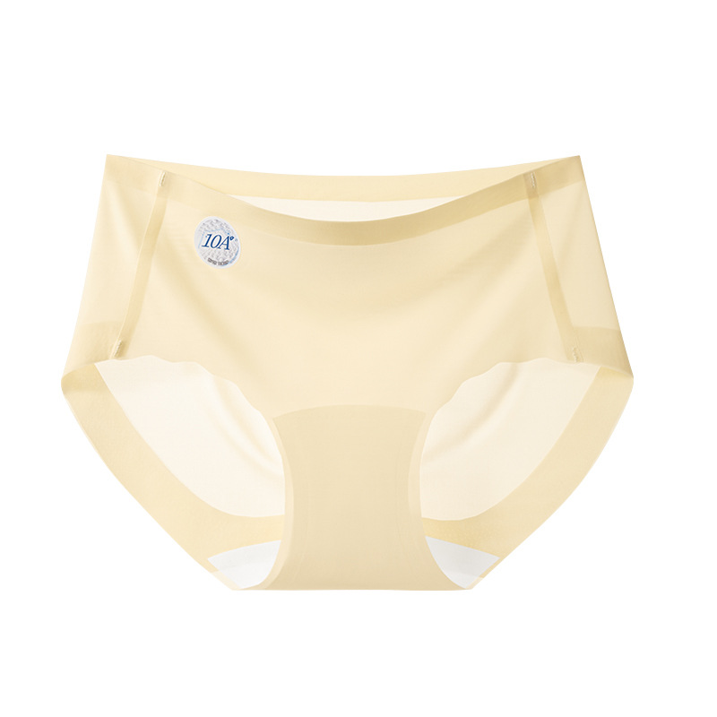Ropa interior que no deja marcas, estilo de verano, seda de hielo delgada, entrepierna de algodón puro 10A, entrepierna antibacteriana, cintura media, piel de leche transpirable, ropa interior triangular para mujer