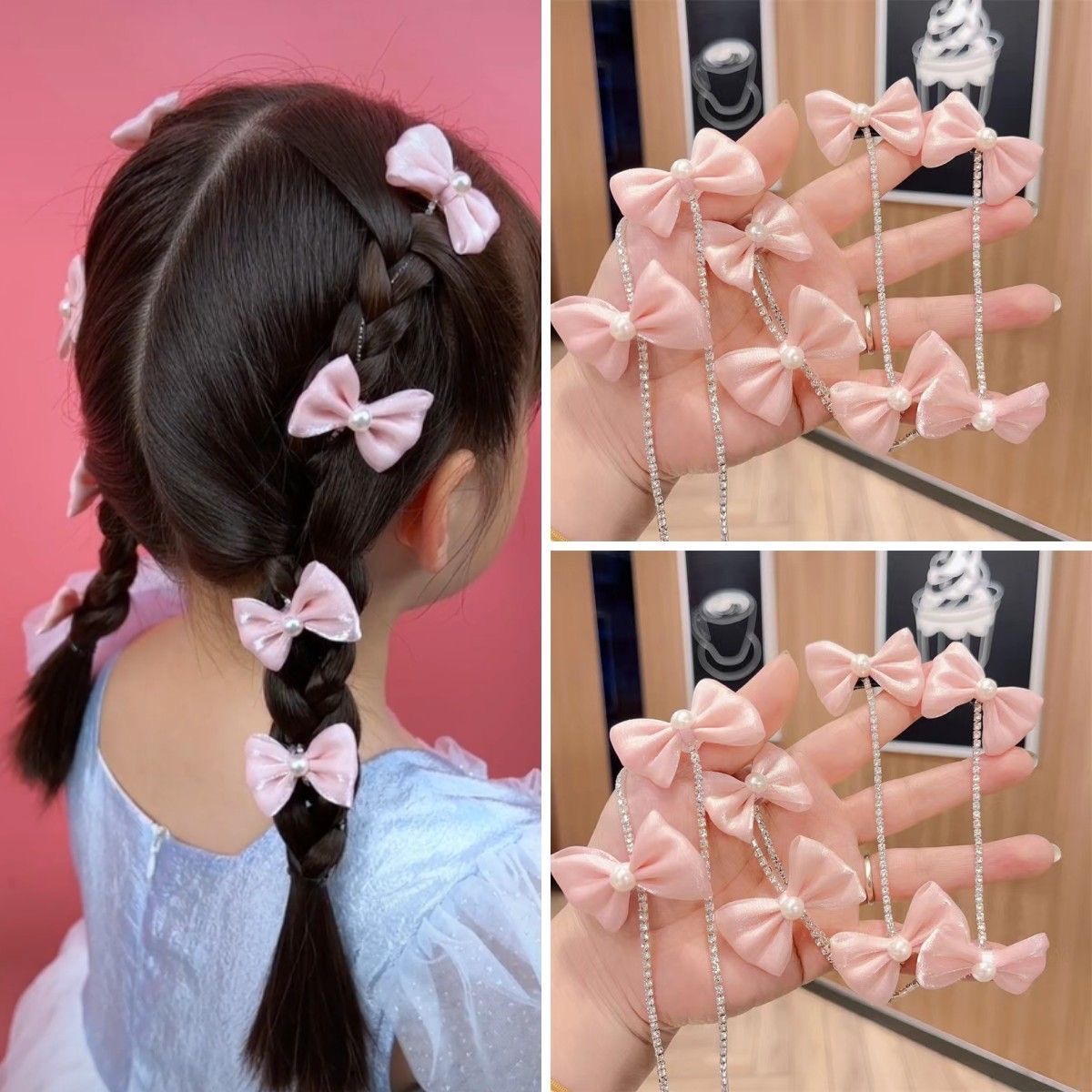 Girl'S Cute Sweet Flower Bow Knot Gauze Hair Clip display picture 23